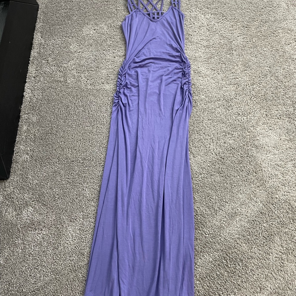 Purple maxi dress